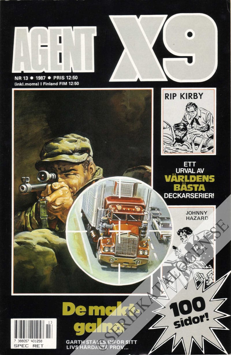 Framsida på Agent X9 #13 (1987)