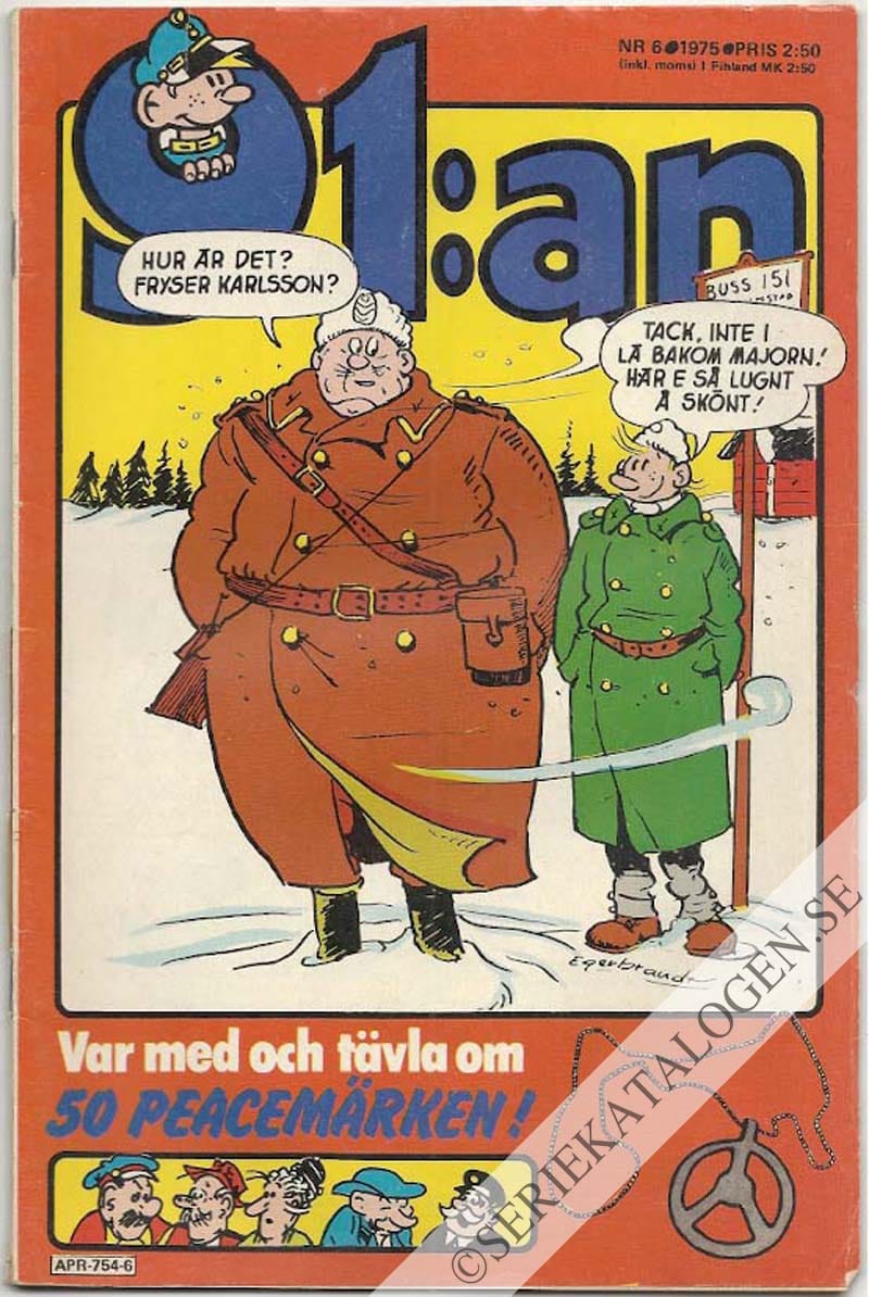 Framsida på 91:an #6 (1975)