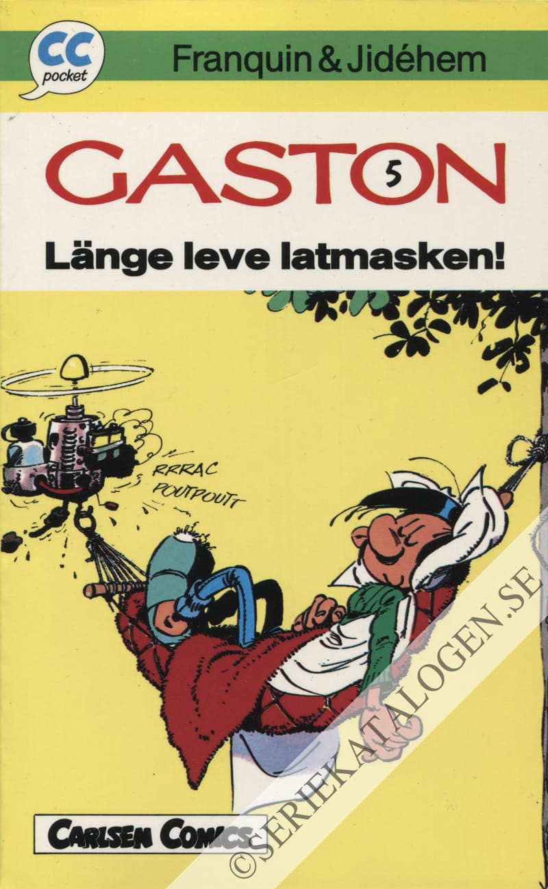Framsida på CC pocket Gaston 5: Länge leve latmasken! (1991)