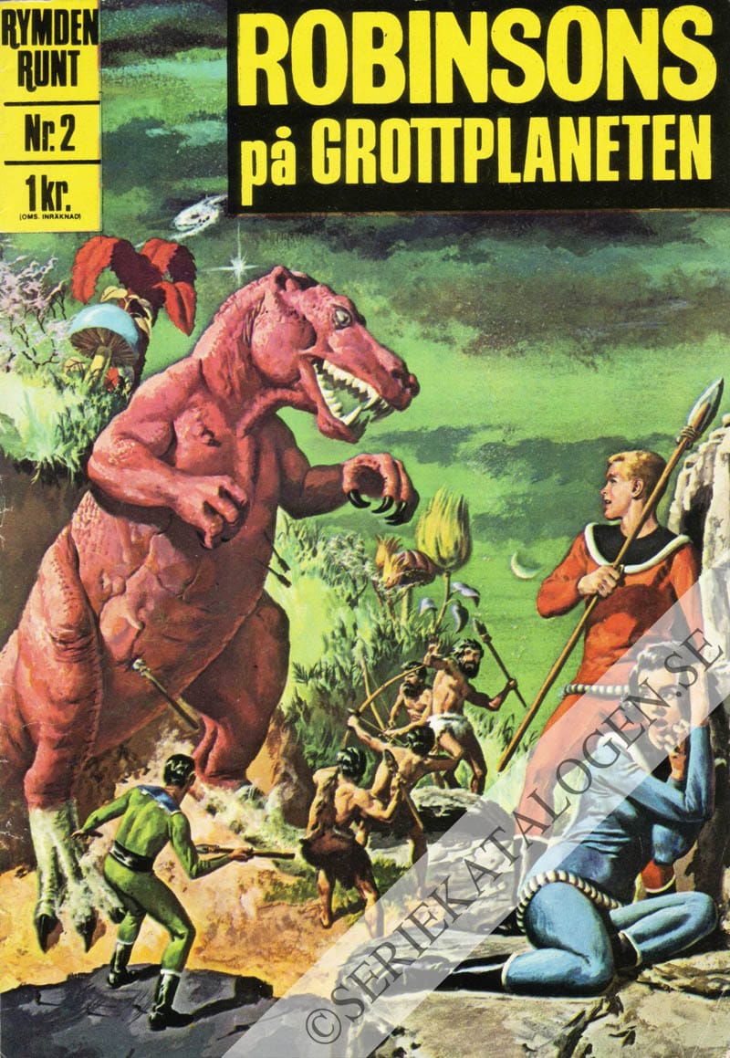 Framsida på Rymden runt Robinsons på grottplaneten (1967)