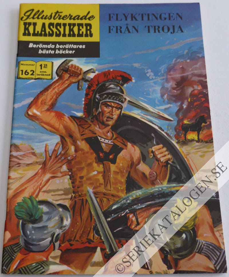 Framsida på Illustrerade Klassiker #162 - Flyktingen från Troja (1963)