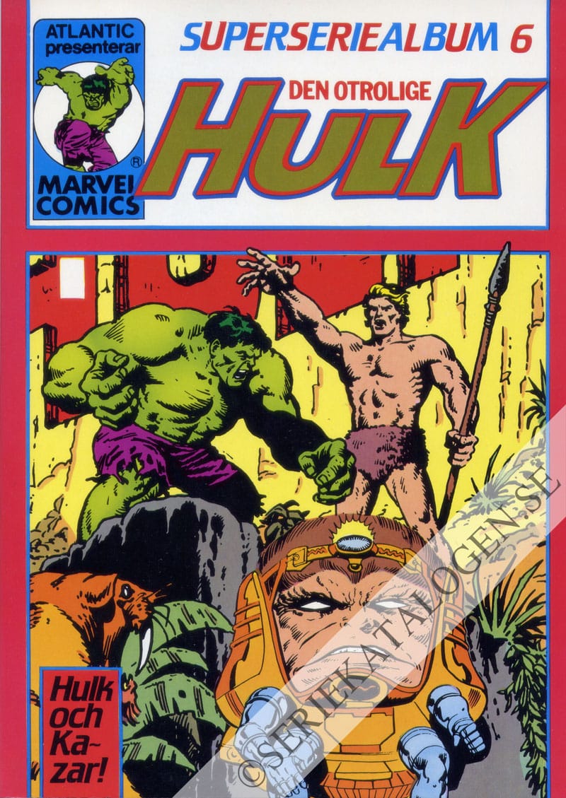 Framsida på Den otrolige Hulk Superseriealbum6 (1982)