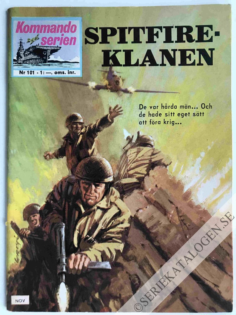 Framsida på Kommandoserien #101 - Spitfire-klanen (1966)