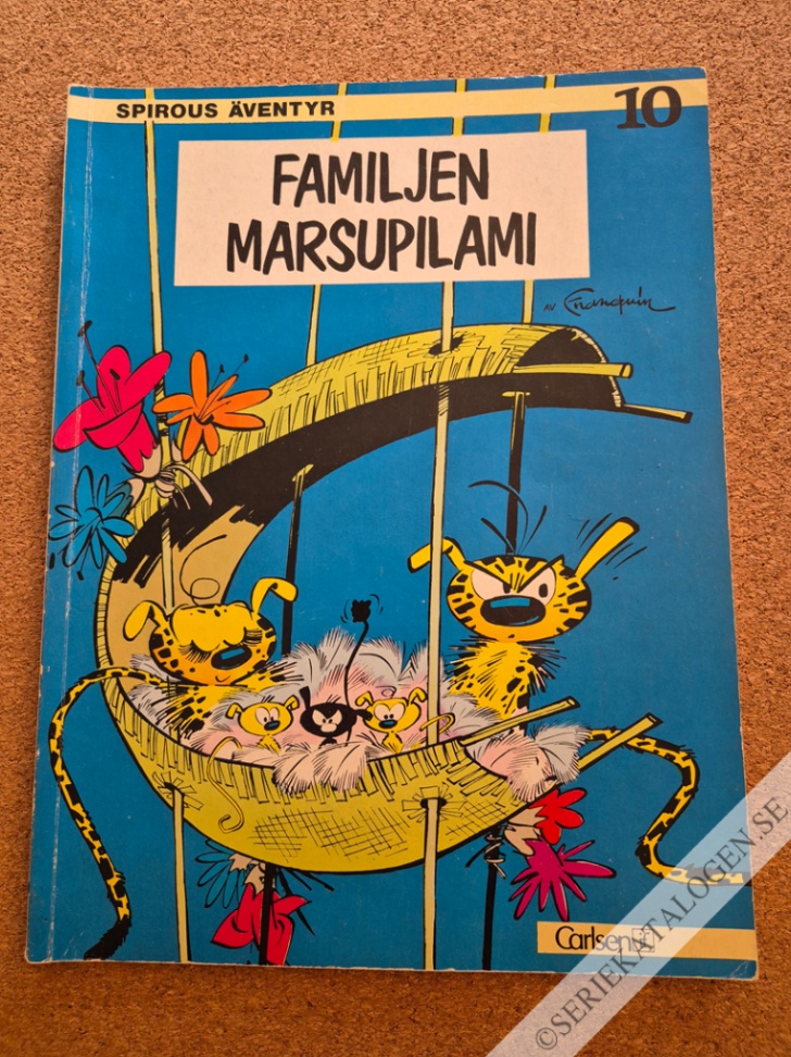 Framsida på Spirous äventyr Familjen Marsupilami (1976)