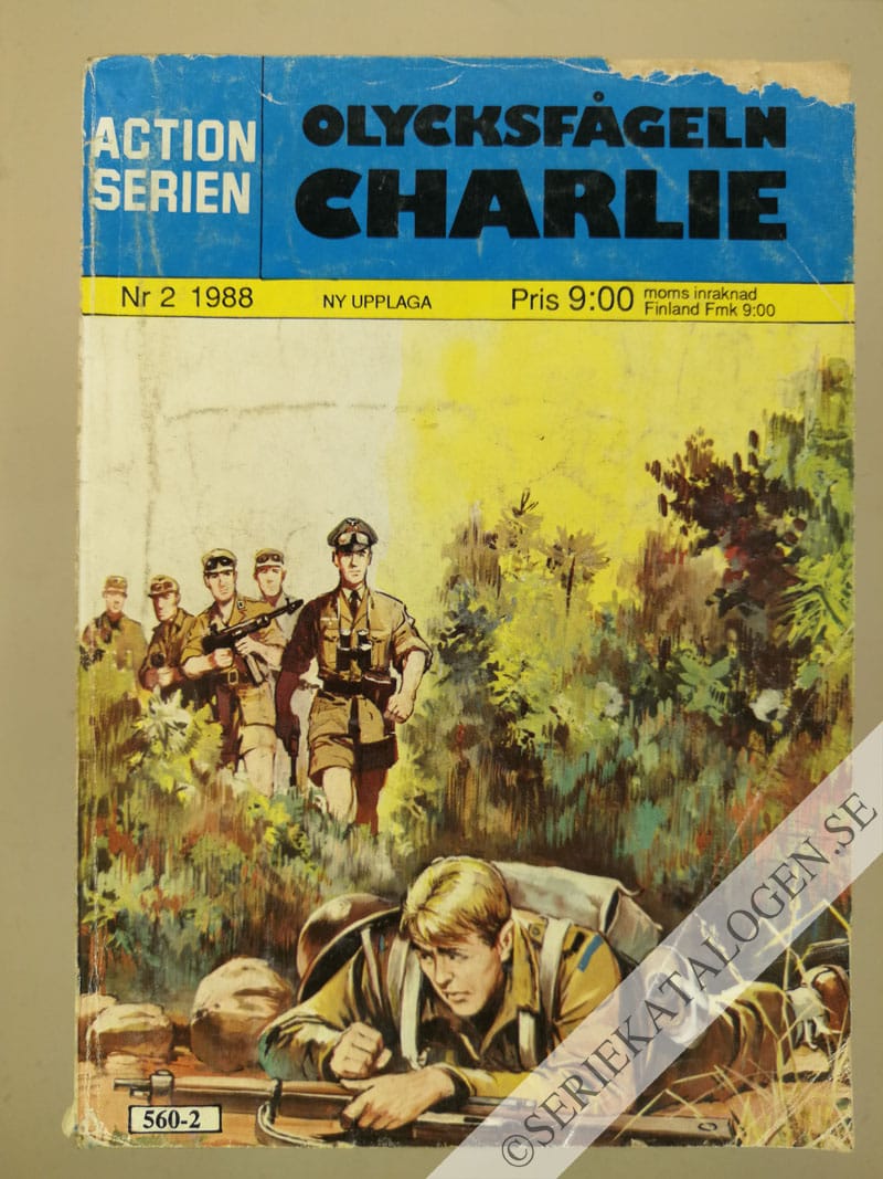 Framsida på Actionserien #2 - Olycksfågeln Charlie (1988)