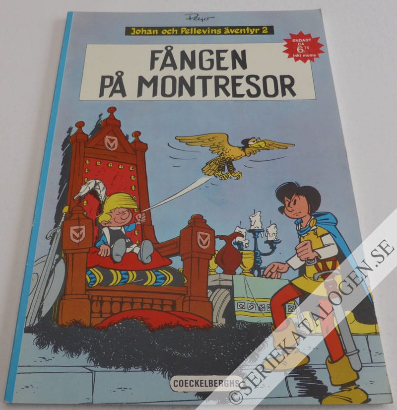 Framsida på Johan och Pellevins äventyr Fången på Montresor (1973)