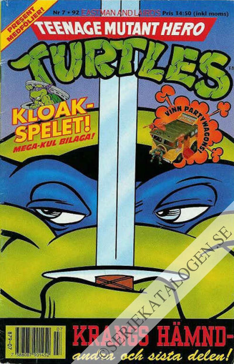 Framsida på Teenage mutant hero turtles #7 (1992)