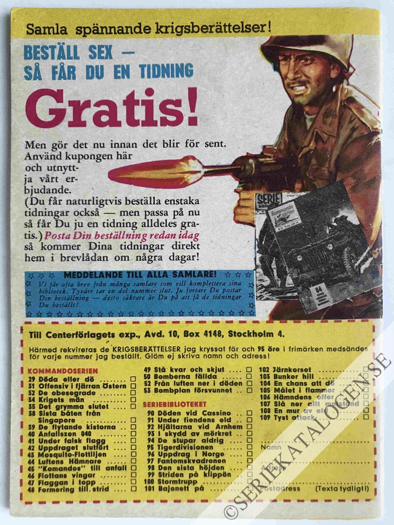 Baksida på Havens skräck (1965)