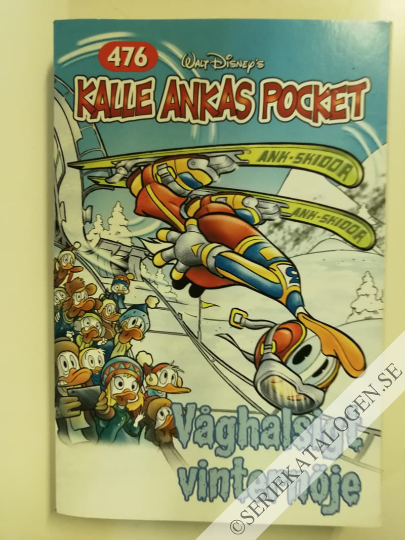 Framsida på Kalle Ankas pocket #476 - Våghalsigt vinternöje (2018)
