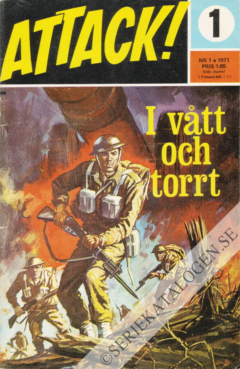 Framsida på Attack I vått och torrt (1971)