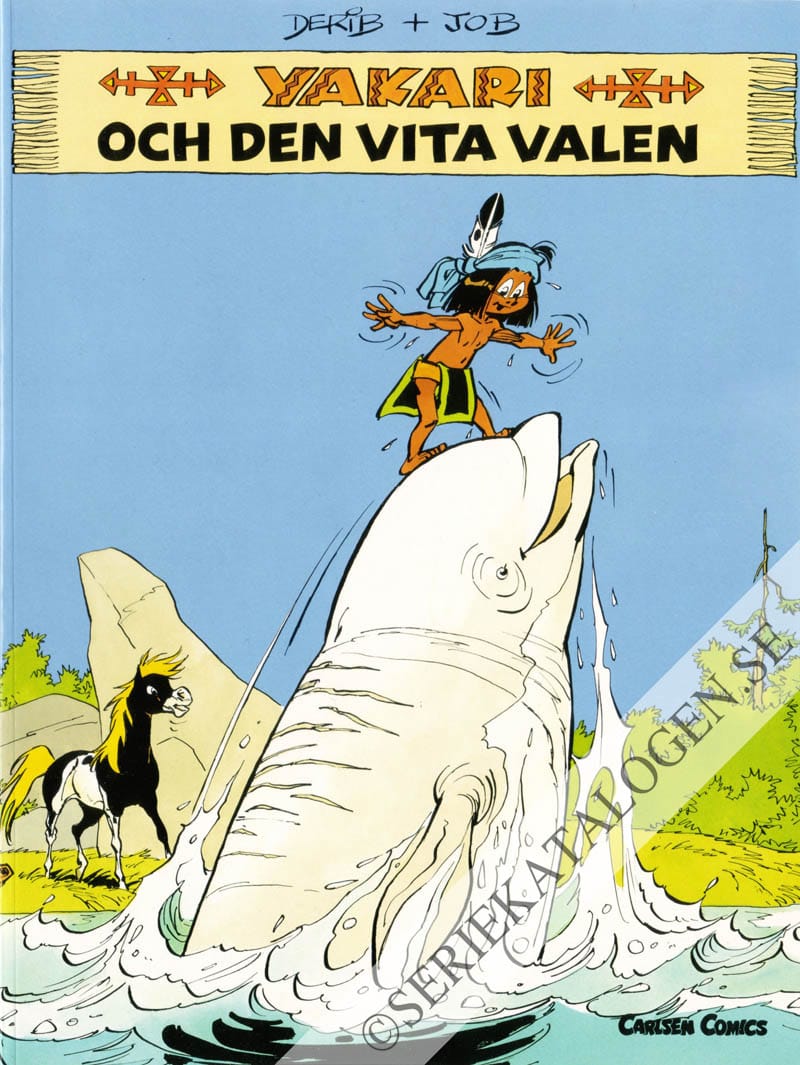 Framsida på Yakaris äventyr Yakari och den vita valen (1996)