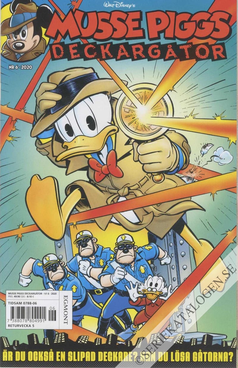 Framsida på Musse Piggs deckargåtor #6 (2020)