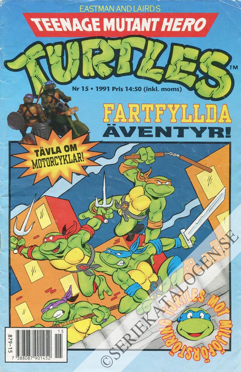 Framsida på Teenage mutant hero turtles #15 (1991)