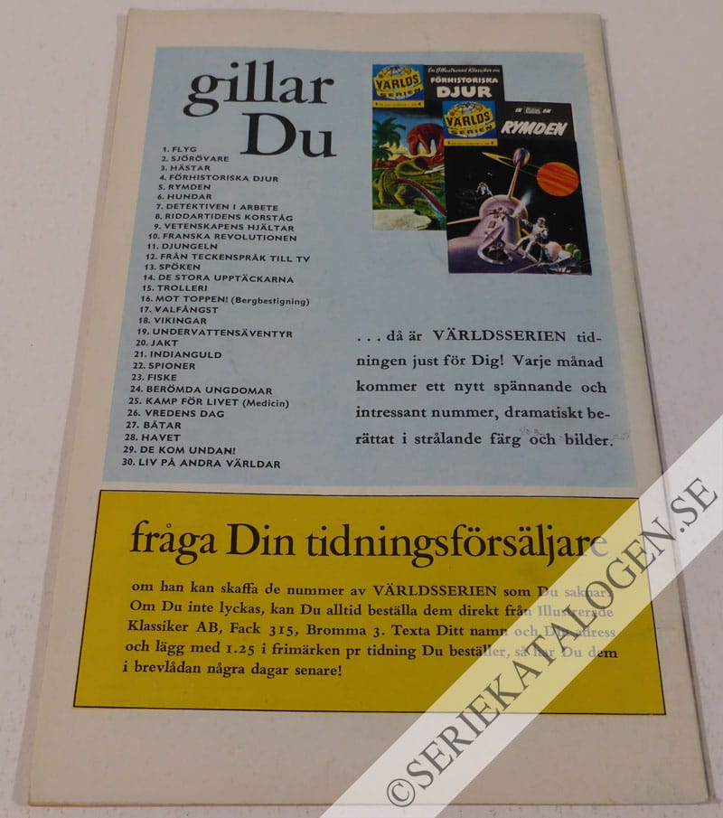 Baksida på Stora katastrofer (1962)