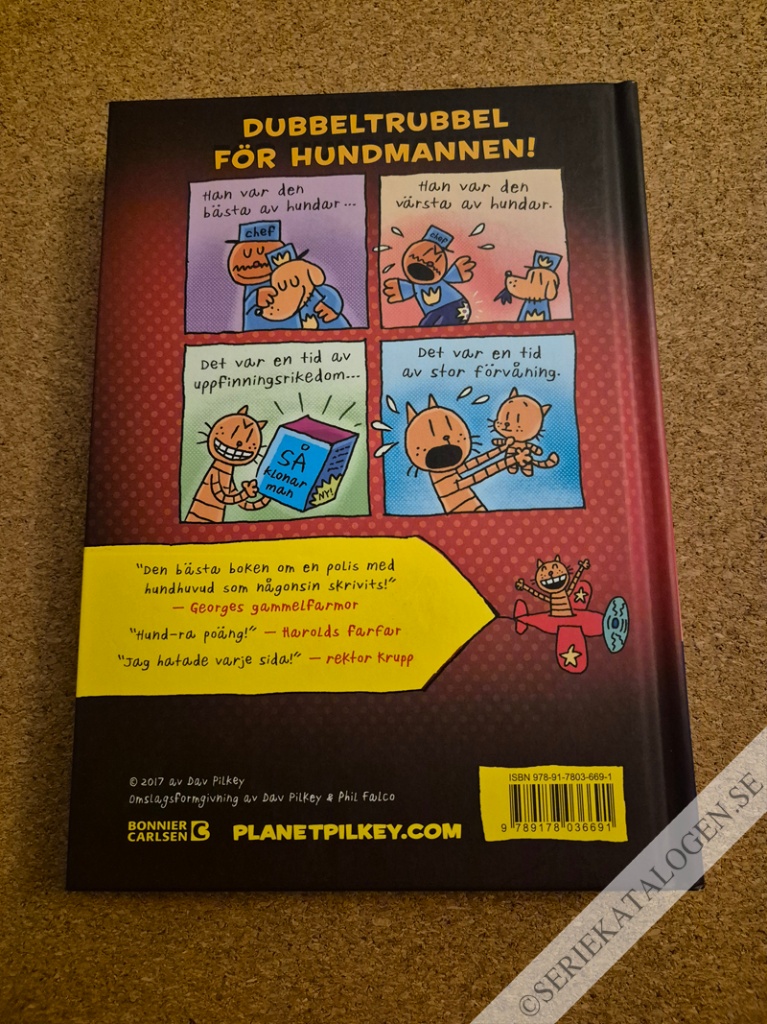 Baksida på Hundmannen och de knepiga katternas kupp (2021)