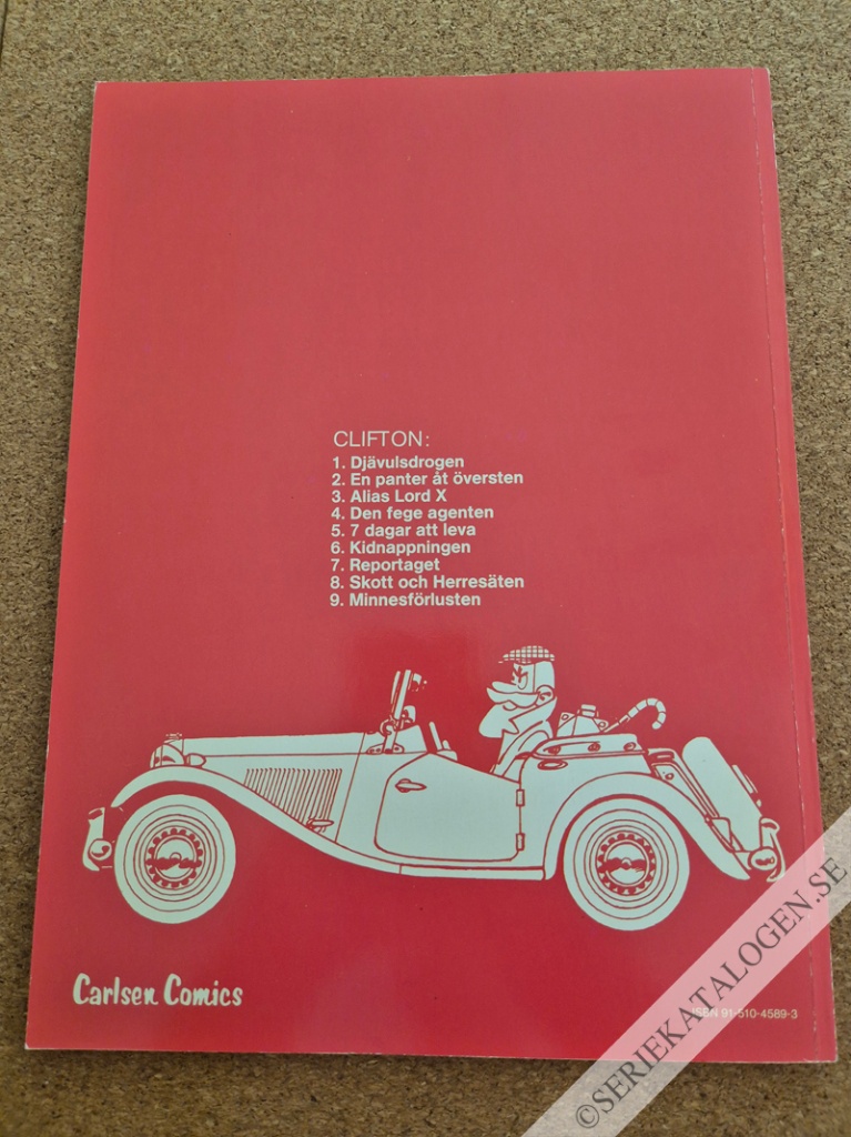Baksida på Minnesförlusten (1986)
