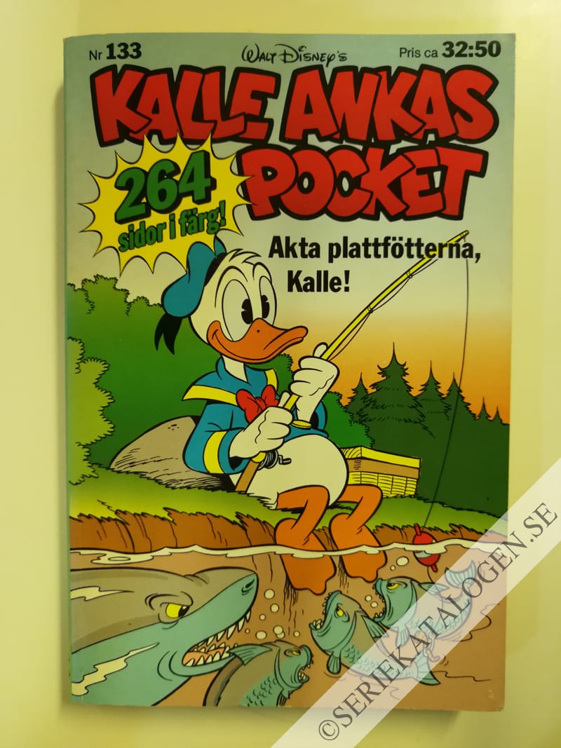 Framsida på Kalle Ankas pocket #133 - Akta plattfötterna, Kalle! (1991)
