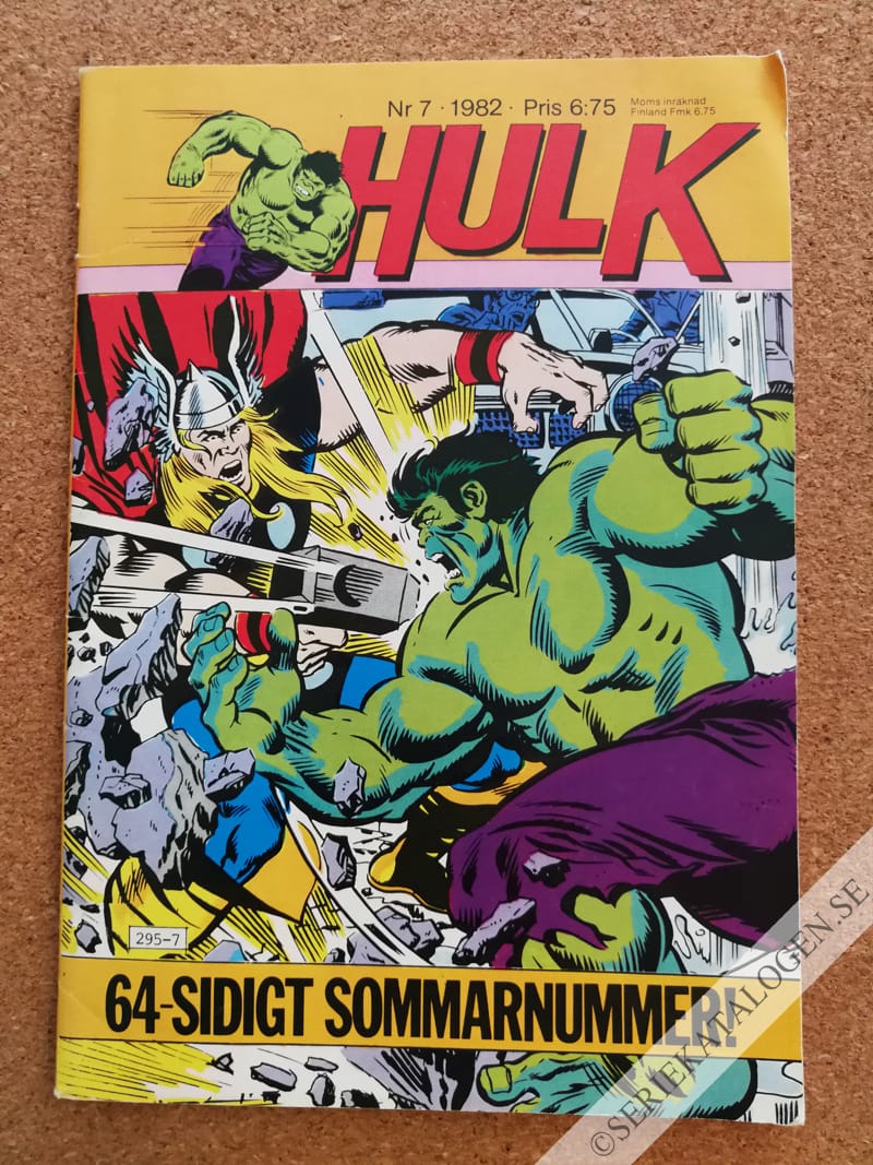 Framsida på Hulk #7 (1982)