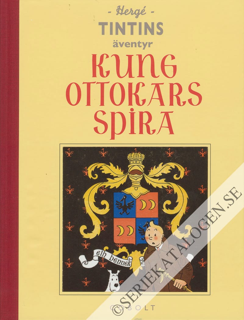 Framsida på Tintins äventyr Kung Ottokars spira (2020)