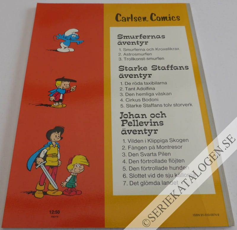 Baksida på Starke Staffans tolv storverk (1977)