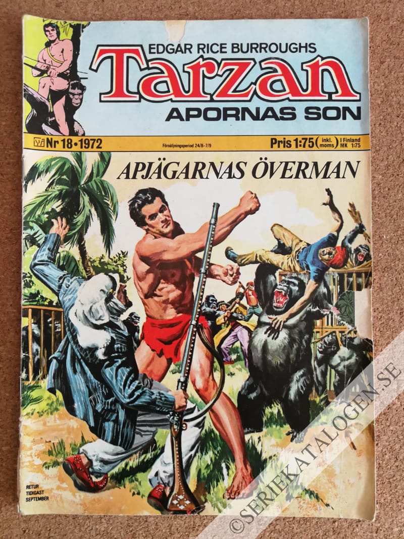 Framsida på Tarzan #18 (1972)