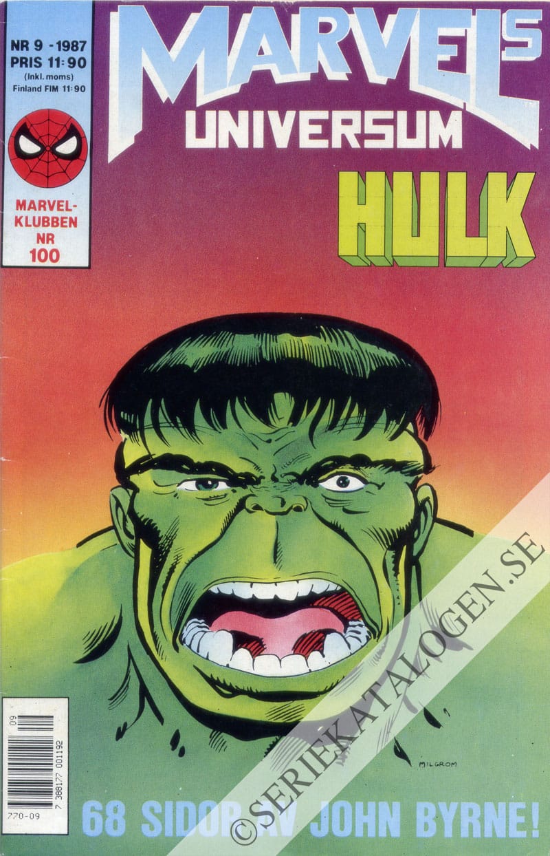 Framsida på Marvels universum Hulk (1987)