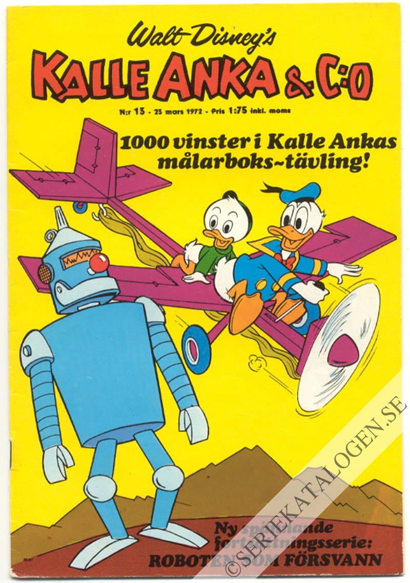Framsida på Kalle Anka & C:o #13 (1972)