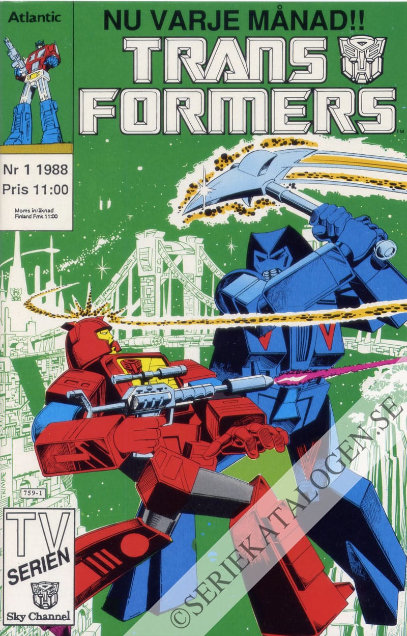 Framsida på Transformers #1 (1988)