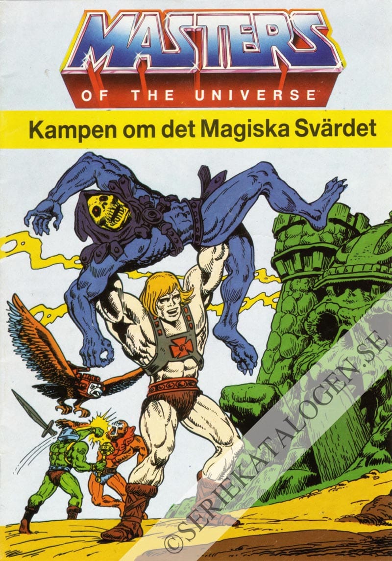 Framsida på Masters of the universe Kampen om det magiska svärdet (1982)