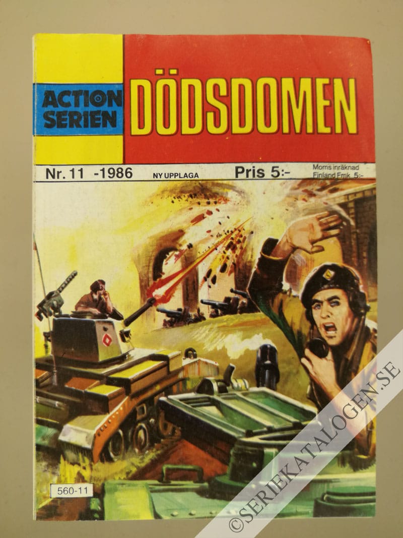 Framsida på Actionserien #11 - Dödsdomen (1986)
