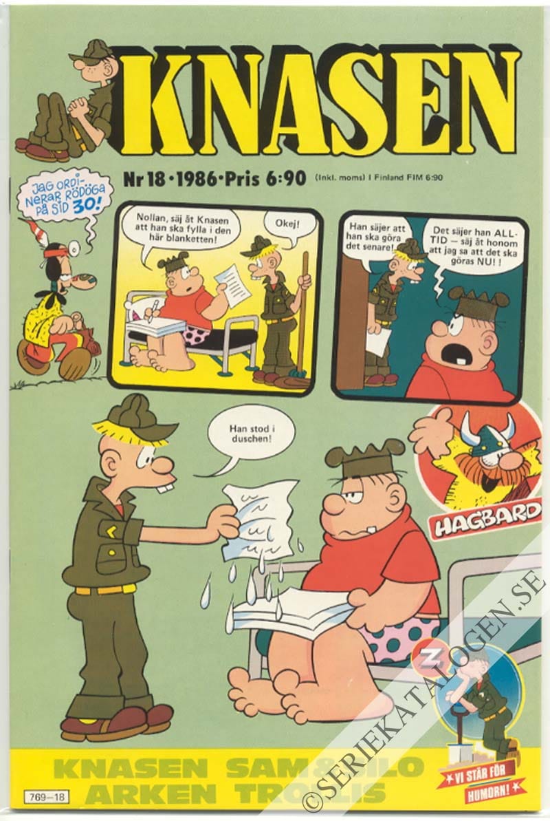 Framsida på Knasen #18 (1986)