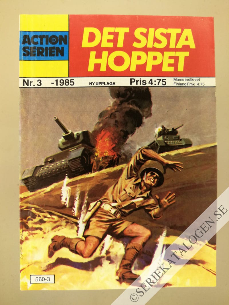 Framsida på Actionserien #3 - Det sista hoppet (1985)