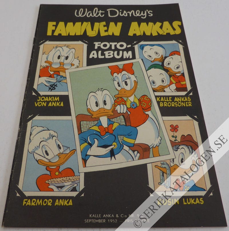 Framsida på Walt Disney's serier Familjen Ankas fotoalbum (1952)