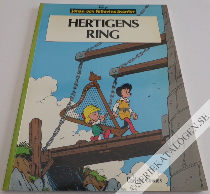 Framsida på Johan och Pellevins äventyr Hertigens ring (1977)