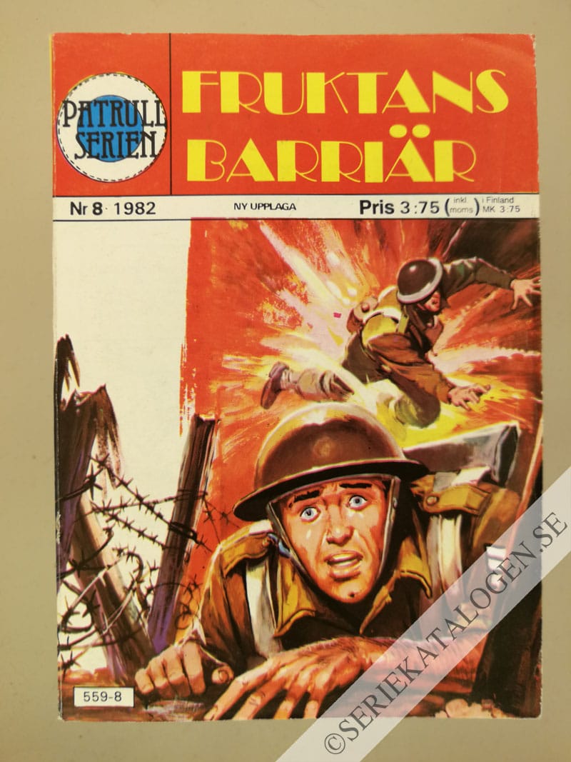Framsida på Patrullserien #8 - Fruktans barriär (1982)