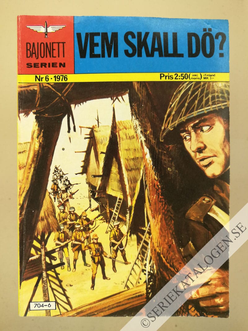 Framsida på Bajonettserien #6 - Vem skall dö? (1976)