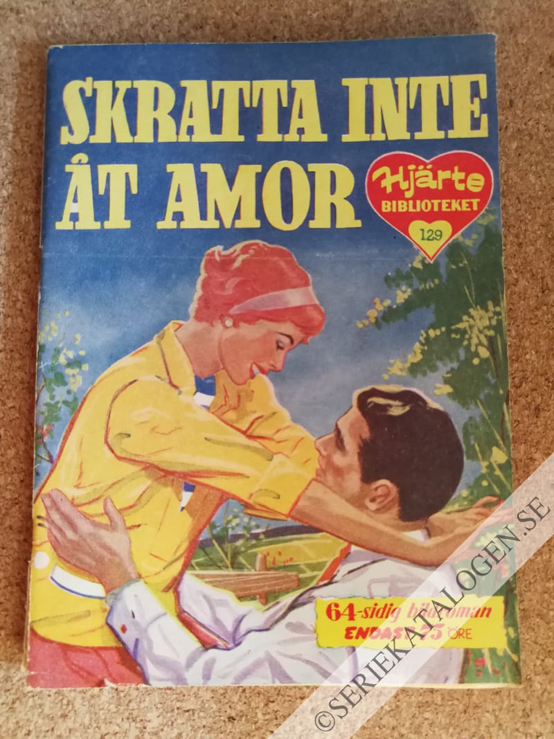 Framsida på Min melodis hjärtebibliotek Skratta inte åt Amor (1959)