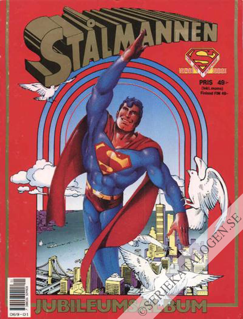 Framsida på Stålmannen Jubileumsalbum (1989)