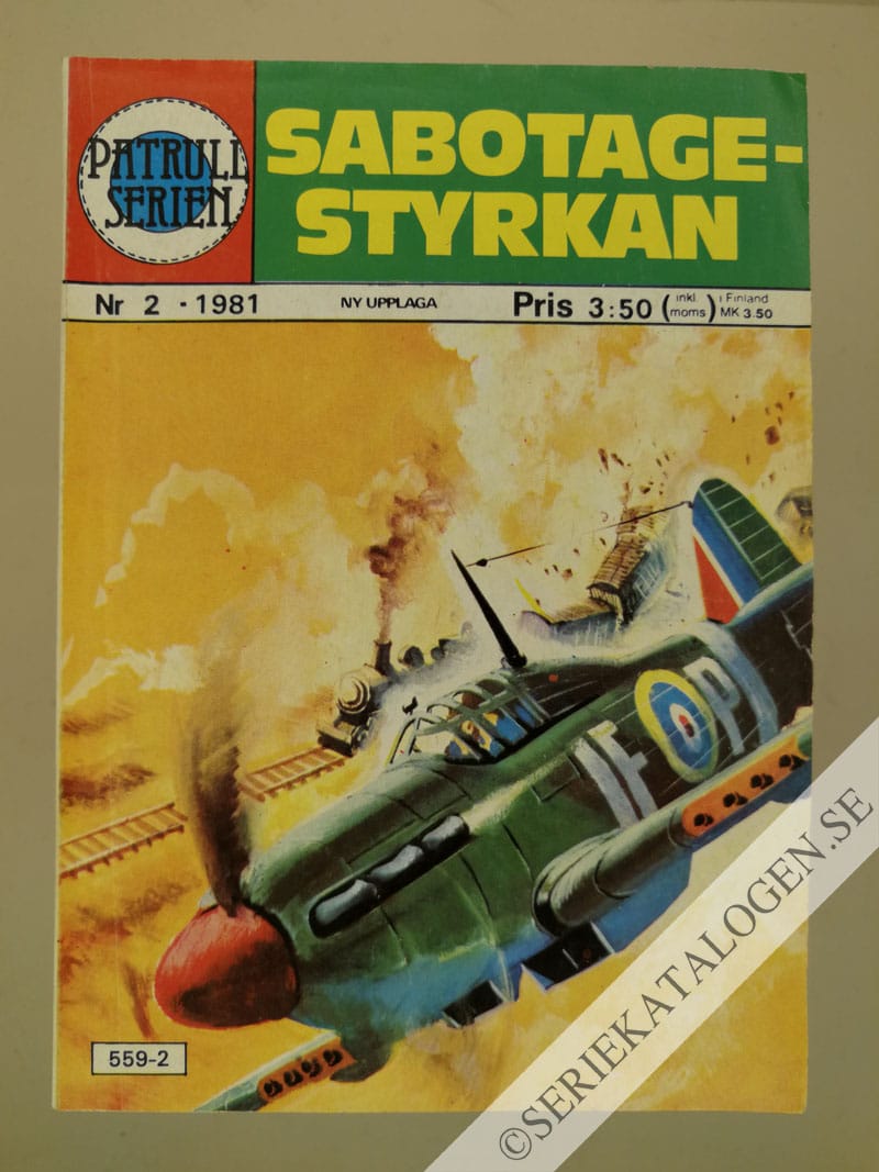 Framsida på Patrullserien Sabotagestyrkan (1981)