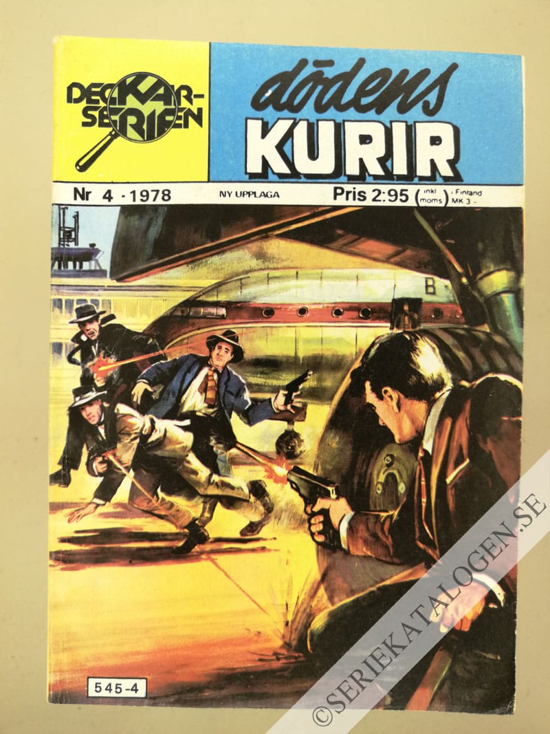 Framsida på Deckarserien Dödens kurir (1978)