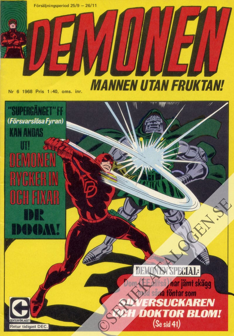 Framsida på Demonen #6 (1968)