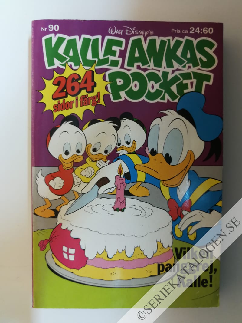 Framsida på Kalle Ankas pocket #90 - Vilken panggrej, Kalle! (1987)