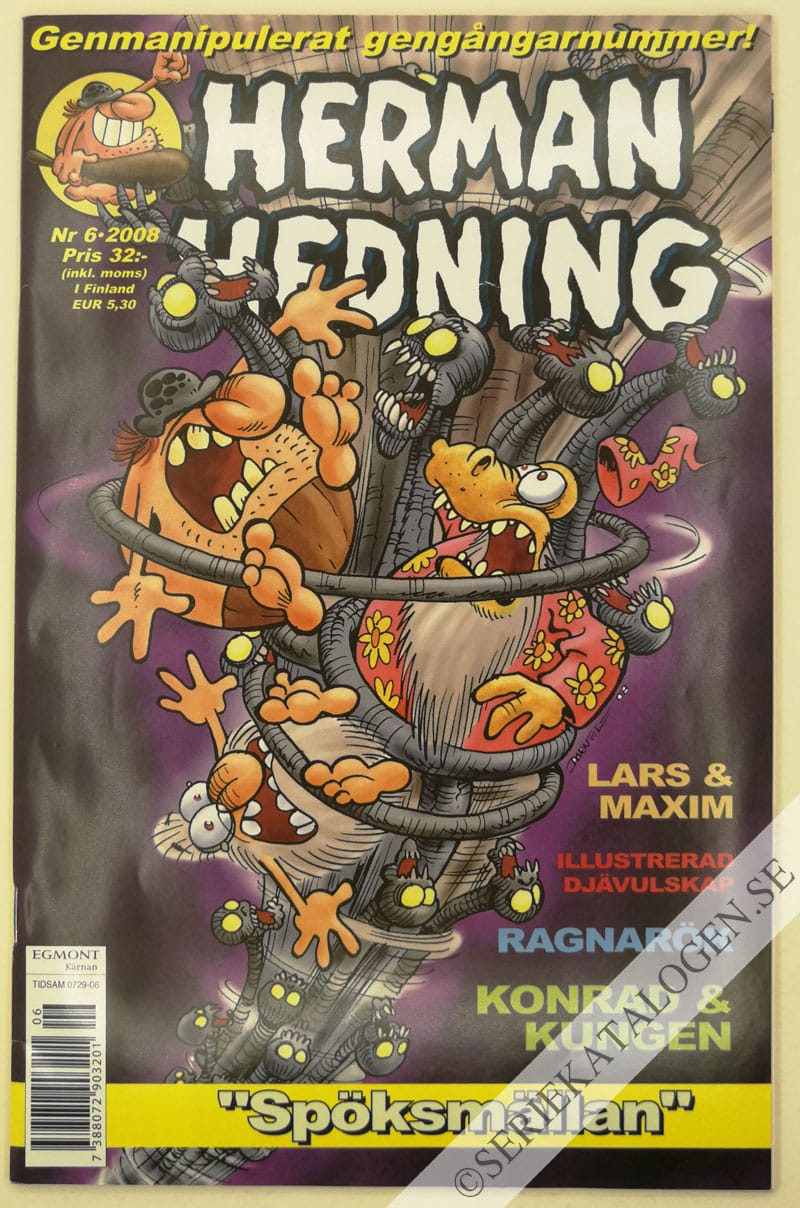 Framsida på Herman Hedning #6 (2008)