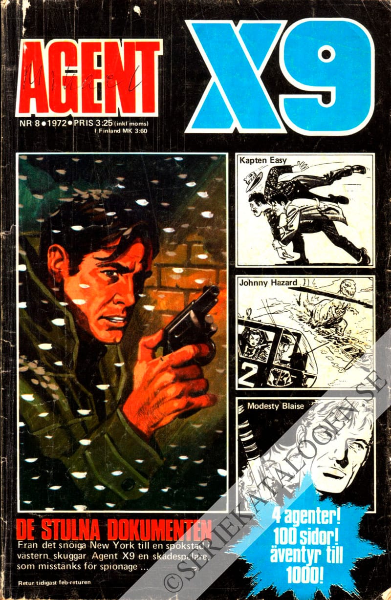 Framsida på Agent X9 #8 (1972)