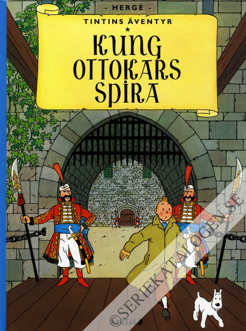 Framsida på Tintins äventyr Kung Ottokars spira (2016)