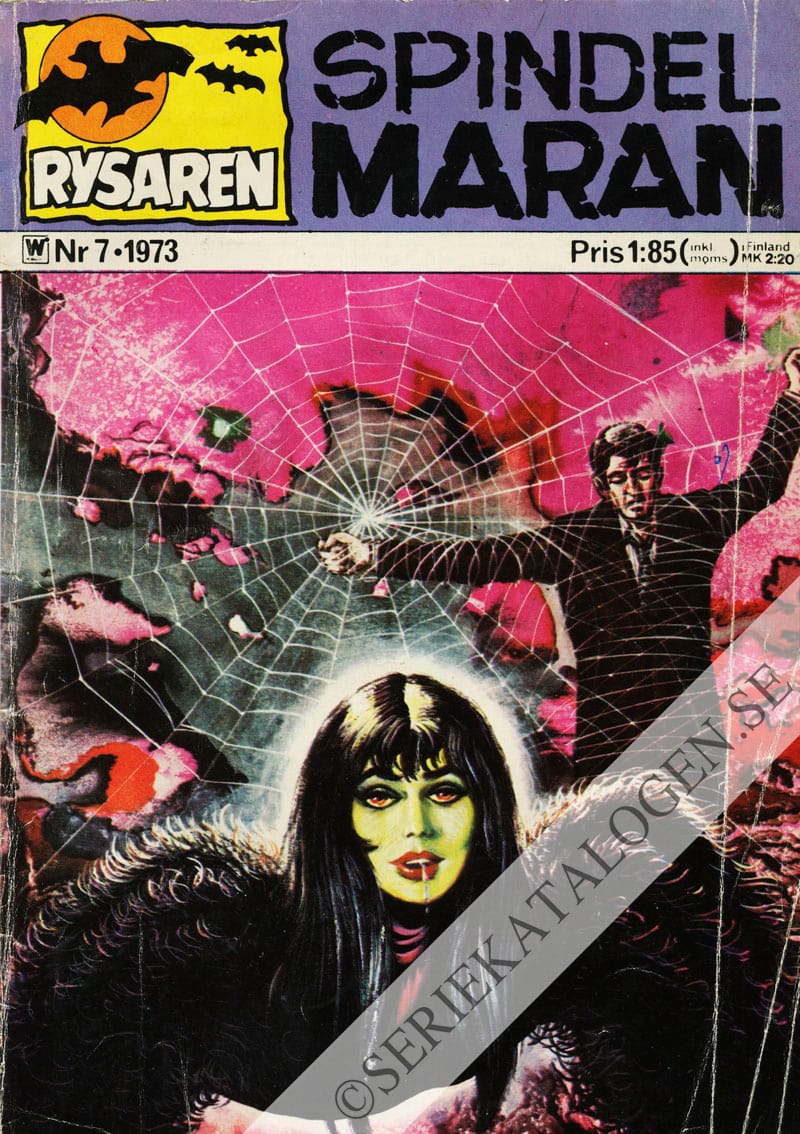 Framsida på Rysaren #7 - Spindelmaran (1973)