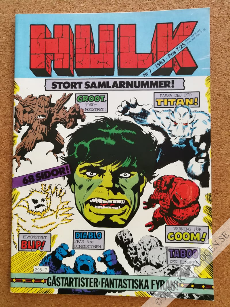 Framsida på Hulk #7 (1983)