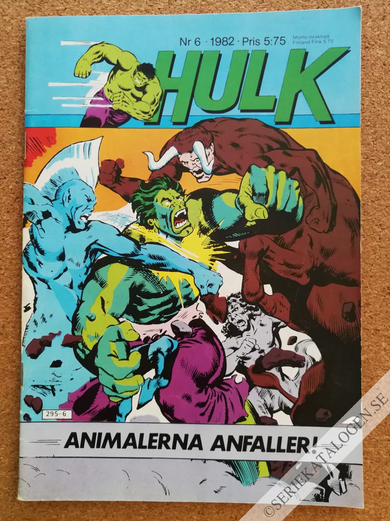 Framsida på Hulk #6 (1982)