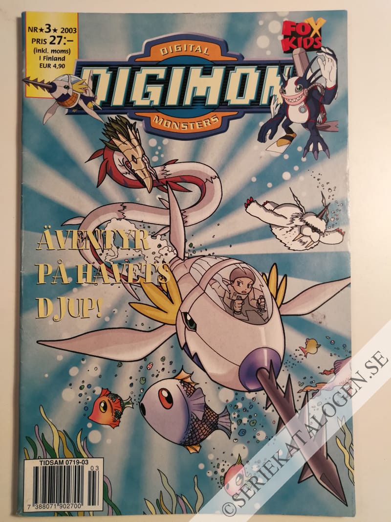 Framsida på Digimon - digital monsters Äventyr på havets djup! (2003)