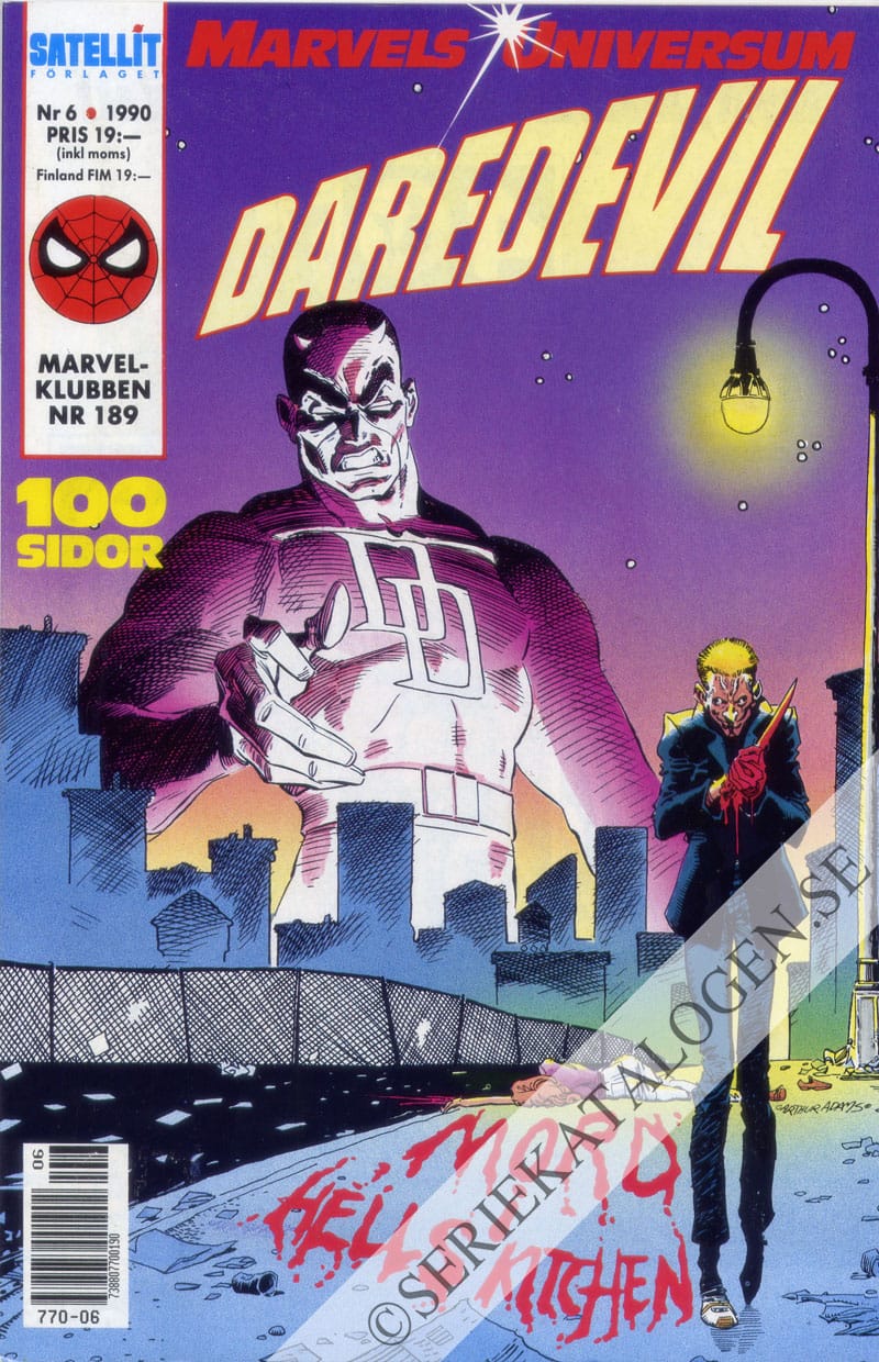 Framsida på Marvels universum Daredevil (1990)